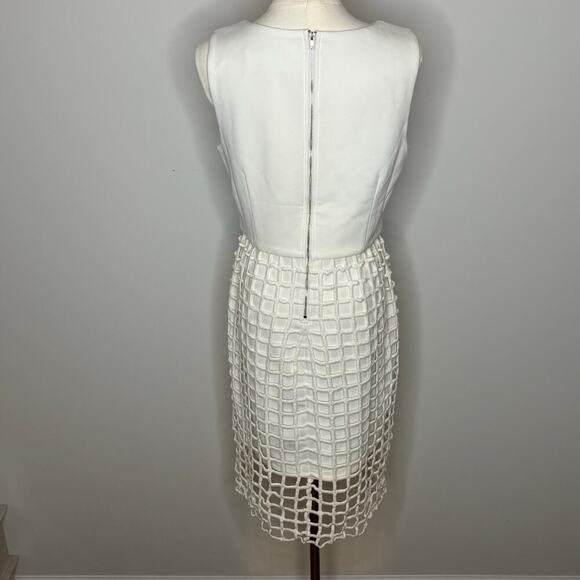 J by JOA Cage Off White Sleeveless Full Zip Dress Womens Size Medium - Picture 6 of 12